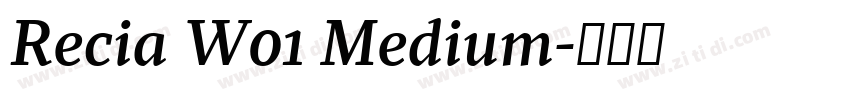 Recia W01 Medium字体转换
